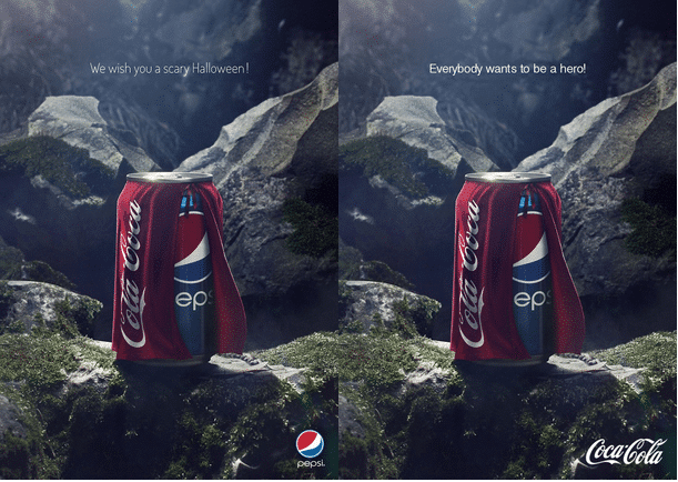 Pepsi + Coca Cola pour Halloween